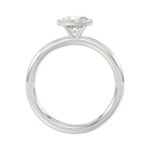LADIES SOLITAIRE RING 1CT ROUND DIAMOND 14K WHITE GOLD (CENTER STONE ROUND DIAMOND 1CT ) - Image 2