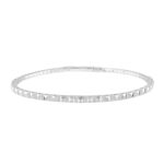 14K WHITE GOLD 1/5CT ROUND DIAMOND LADIES BANGLE