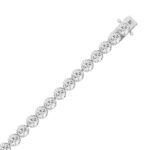 14K WHITE GOLD 10.00CT ROUND DIAMOND LADIES BRACELET - Image 2