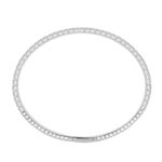 14K WHITE GOLD 2 1/3CT ROUND DIAMOND HALF SETTING FLEXIBLE BANGLE - Image 2