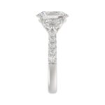 LADIES RING 3CT ROUND/OVAL/HALF MOON DIAMOND 14K WHITE GOLD (CENTER STONE OVAL DIAMOND 2CT ) - Image 4