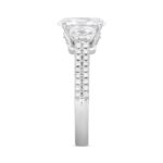 LADIES RING 3CT ROUND/OVAL/HALF MOON DIAMOND 14K WHITE GOLD (CENTER STONE OVAL DIAMOND 2CT ) - Image 3