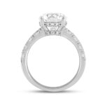 LADIES RING 4CT ROUND DIAMOND 14K WHITE GOLD (CENTER STONE ROUND DIAMOND 3CT ) - Image 2