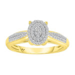 LADIES RING 0.25CT ROUND DIAMOND 10K YELLOW GOLD