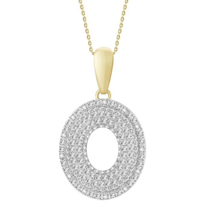 MEN'S CHARM 0.40CT ROUND DIAMOND 10K YELLOW GOLD - Image 1
