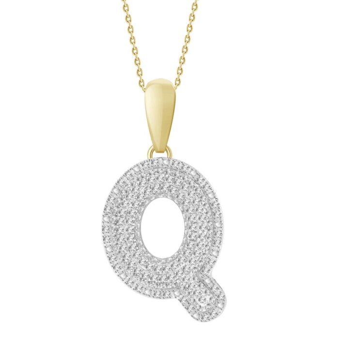 MEN'S CHARM 0.40CT ROUND DIAMOND 10K YELLOW GOLD - Image 1
