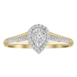 LADIES RING 0.20CT ROUND DIAMOND 10K YELLOW GOLD