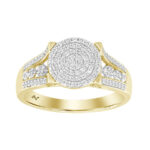 LADIES RING 0.20CT ROUND DIAMOND 10K YELLOW GOLD