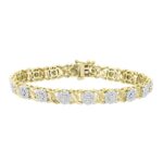 LADIES BRACELET 1.00CT ROUND DIAMOND 10K YELLOW GOLD