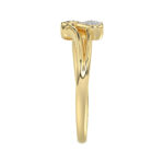 LADIES RING 0.05CT ROUND DIAMOND 10K YELLOW GOLD - Image 4