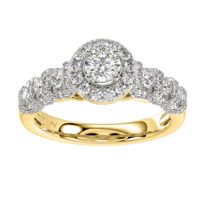 LADIES RING 1.00CT ROUND DIAMOND 14K YELLOW GOLD (SI QUALITY) - Image 1