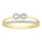 LADIES RING 0.16CT ROUND DIAMOND 10K YELLOW GOLD