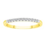 LADIES BAND 0.15CT ROUND DIAMOND 14K YELLOW GOLD (SI QUALITY)