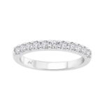 LADIES BAND 0.50CT ROUND DIAMOND 14K WHITE GOLD