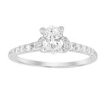 LADIES RING 1.25CT ROUND DIAMOND 14K WHITE GOLD (SI QUALITY)