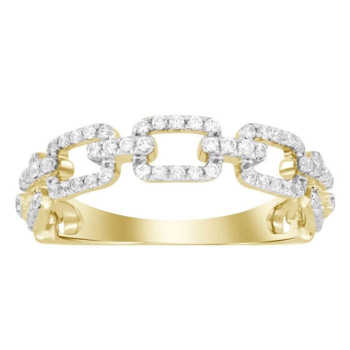 LADIES BAND 0.33CT ROUND DIAMOND 14K YELLOW GOLD (SI QUALITY) - Image 1