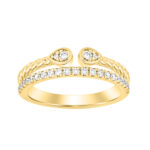 LADIES RING 0.25CT ROUND DIAMOND 14K YELLOW GOLD