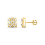 MEN'S EARRINGS 0.30CT ROUND DIAMOND 10K YELLOW GOLD