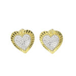 LADIES EARRING 0.25CT ROUND DIAMOND 14K YELLOW GOLD