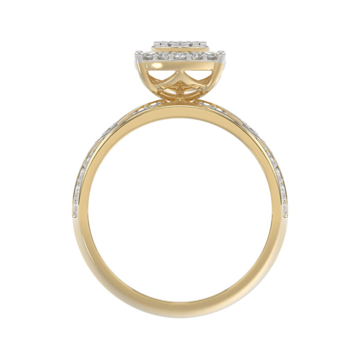 LADIES TRIO SET 1.33CT ROUND DIAMOND 10K YELLOW GOLD - Image 2