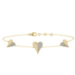 LADIES BRACELET 0.25CT ROUND DIAMOND 10K YELLOW GOLD