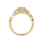 LADIES RING 0.25CT ROUND DIAMOND 10K YELLOW GOLD - Image 2