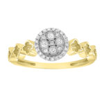 LADIES RING 0.20CT ROUND DIAMOND 10K YELLOW GOLD - Image 6