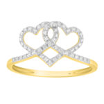 LADIES RING 0.15CT ROUND DIAMOND 10K YELLOW GOLD