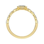 LADIES RING 0.25CT ROUND DIAMOND 10K YELLOW GOLD - Image 2
