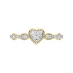 LADIES RING 0.25CT ROUND DIAMOND 10K YELLOW GOLD - Image 5