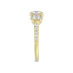 LADIES RING 2CT ROUND DIAMOND 14K YELLOW GOLD (CENTER STONE ROUND DIAMOND 1CT ) - Image 4