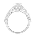 LADIES RING 1 1/2CT ROUND DIAMOND 14K WHITE GOLD (CENTER STONE ROUND DIAMOND 1CT) - Image 2