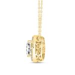 14K YELLOW GOLD 1.00CT ROUND/OVAL DIAMOND LADIES PENDANT WITH CHAIN (CENTER STONE OVAL DIAMOND 3/4CT) - Image 2