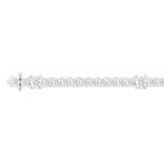 LADIES BRACELET 8 7/8CT ROUND DIAMOND 14K WHITE GOLD - Image 3