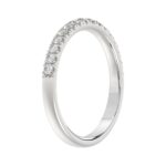 14K WHITE GOLD 1/4CT ROUND DIAMOND LADIES BAND - Image 3