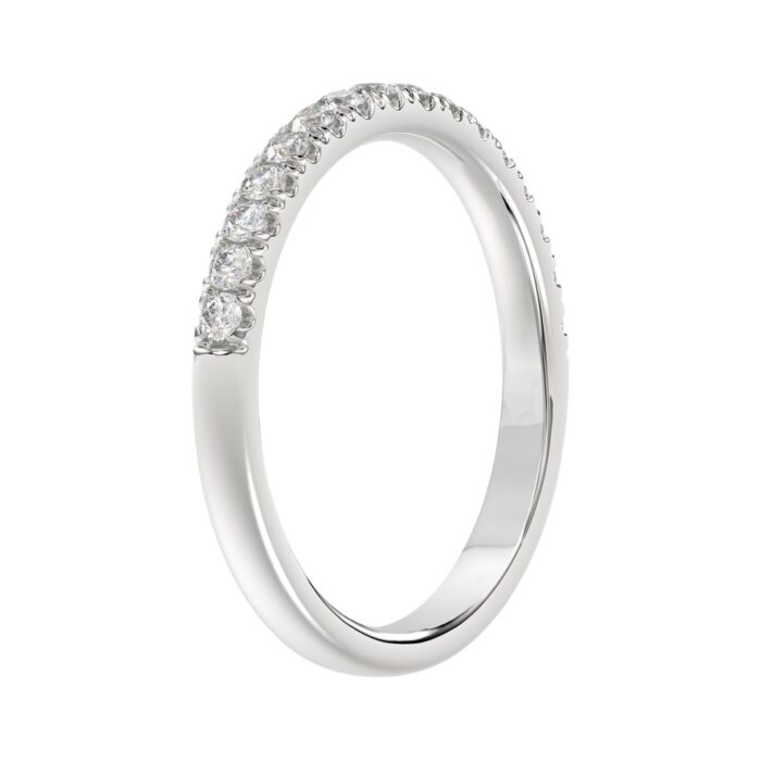 14K WHITE GOLD 1/4CT ROUND DIAMOND LADIES BAND - Image 3