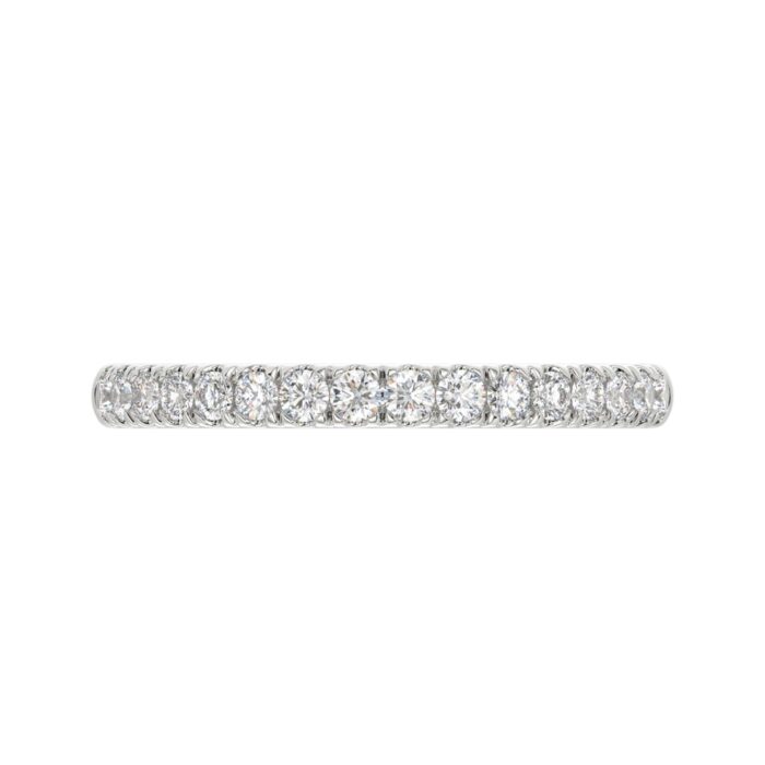 14K WHITE GOLD 1/4CT ROUND DIAMOND LADIES BAND - Image 5