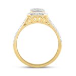 LADIES RING 1 1/2CT ROUND DIAMOND 14K YELLOW GOLD (CENTER STONE ROUND DIAMOND 1CT) - Image 2
