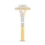 LADIES RING 1 1/2CT ROUND DIAMOND 14K YELLOW GOLD (CENTER STONE ROUND DIAMOND 1CT) - Image 3