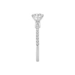 LADIES RING 1 1/3CT ROUND DIAMOND 14K WHITE GOLD (CENTER STONE ROUND DIAMOND 1CT) - Image 3
