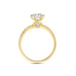 LADIES RING 1 1/3CT ROUND DIAMOND 14K YELLOW GOLD (CENTER STONE ROUND DIAMOND 1CT) - Image 2