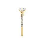 LADIES RING 1 1/3CT ROUND DIAMOND 14K YELLOW GOLD (CENTER STONE ROUND DIAMOND 1CT) - Image 3