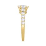 LADIES RING 2CT ROUND DIAMOND 14K YELLOW GOLD (CENTER STONE ROUND DIAMOND 1CT ) - Image 3