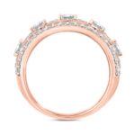 MEN'S RING 2 1/3CT ROUND/PRINCESS DIAMOND 14K ROSE GOLD - Image 2