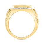 MEN'S RING 2CT ROUND DIAMOND 14K YELLOW GOLD - Image 2
