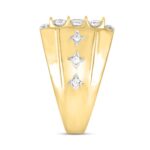 MEN'S RING 2CT ROUND DIAMOND 14K YELLOW GOLD - Image 3