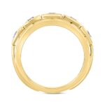 MEN'S RING 2 1/2CT PRINCESS DIAMOND 14K YELLOW GOLD - Image 2