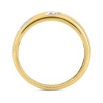 MEN'S BAND 1/3CT ROUND DIAMOND 14K YELLOW GOLD - Image 2