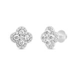 14K WHITE GOLD 1 1/2CT ROUND DIAMOND Men's EARRINGS - Image 2