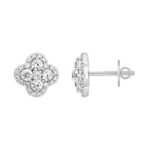 14K WHITE GOLD 1 1/2CT ROUND DIAMOND Men's EARRINGS - Image 3
